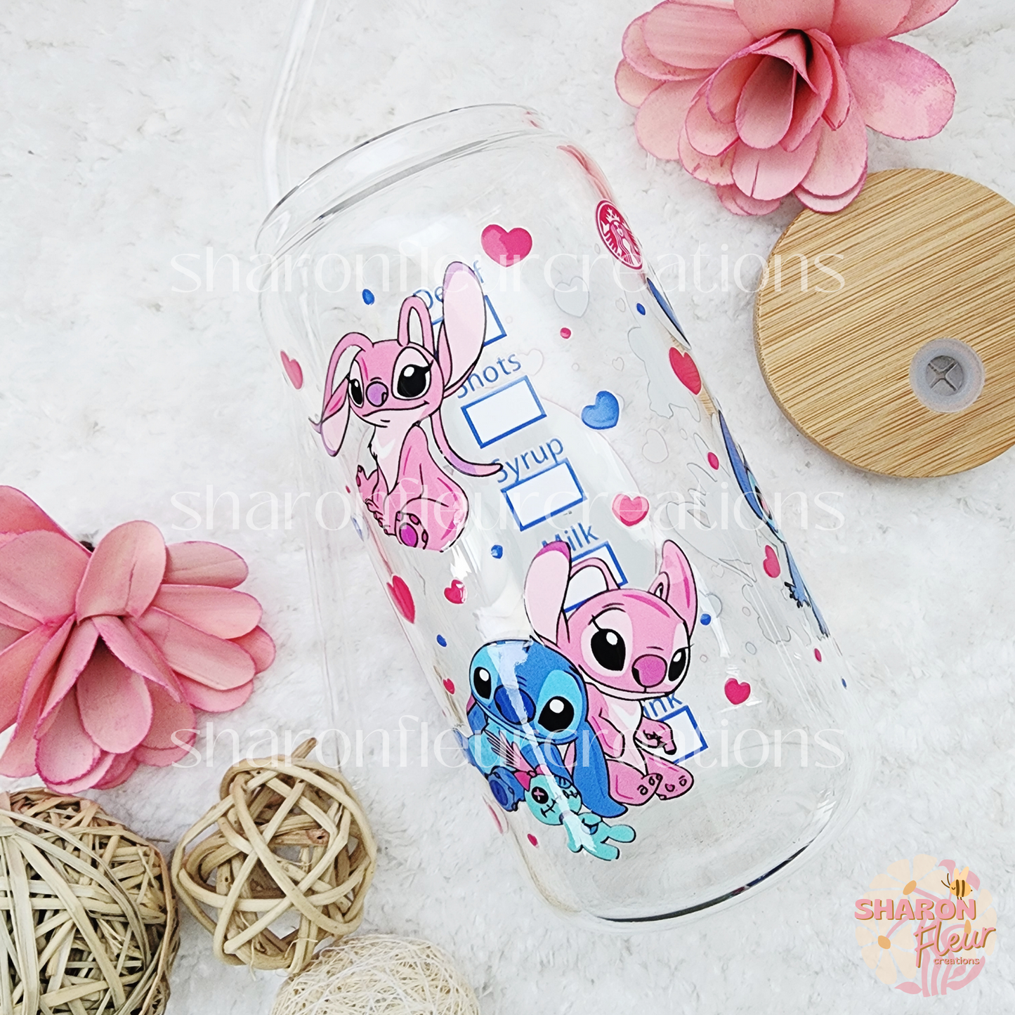 Blue Alien and Pink Alien SB Coffee Glass Cup
