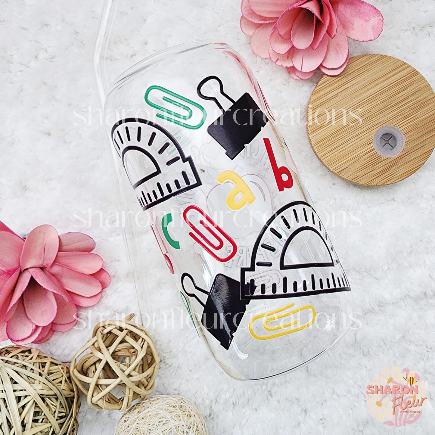 Teach Love Inspire Glass Cup