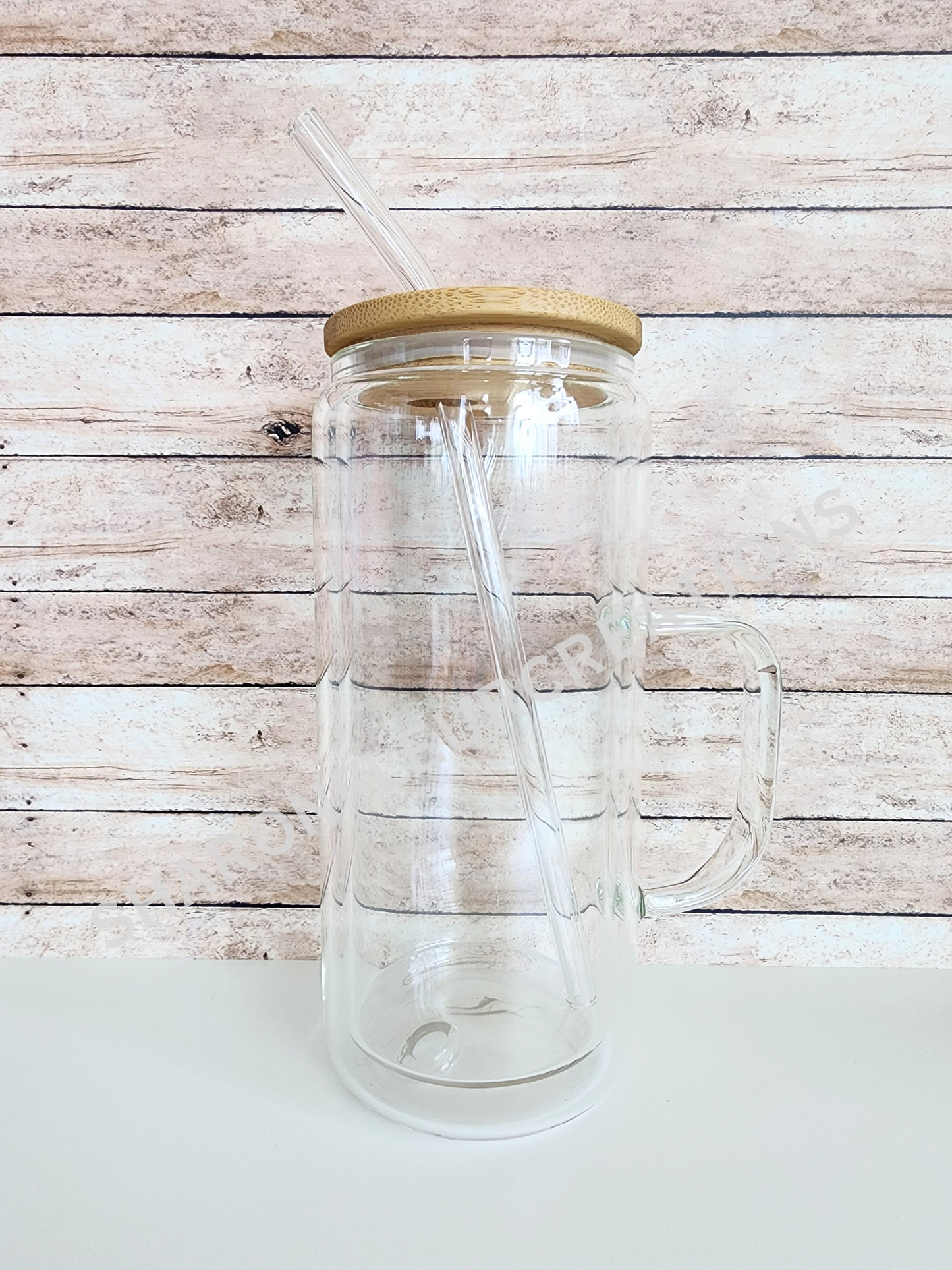 20oz Glass Snowglobe Cup with Handle