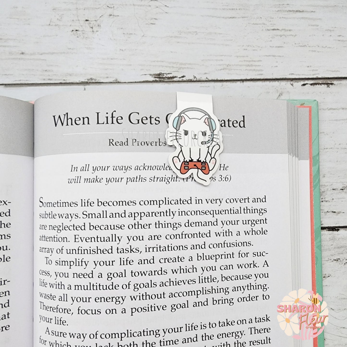 Cat Gaming Magnetic Bookmark