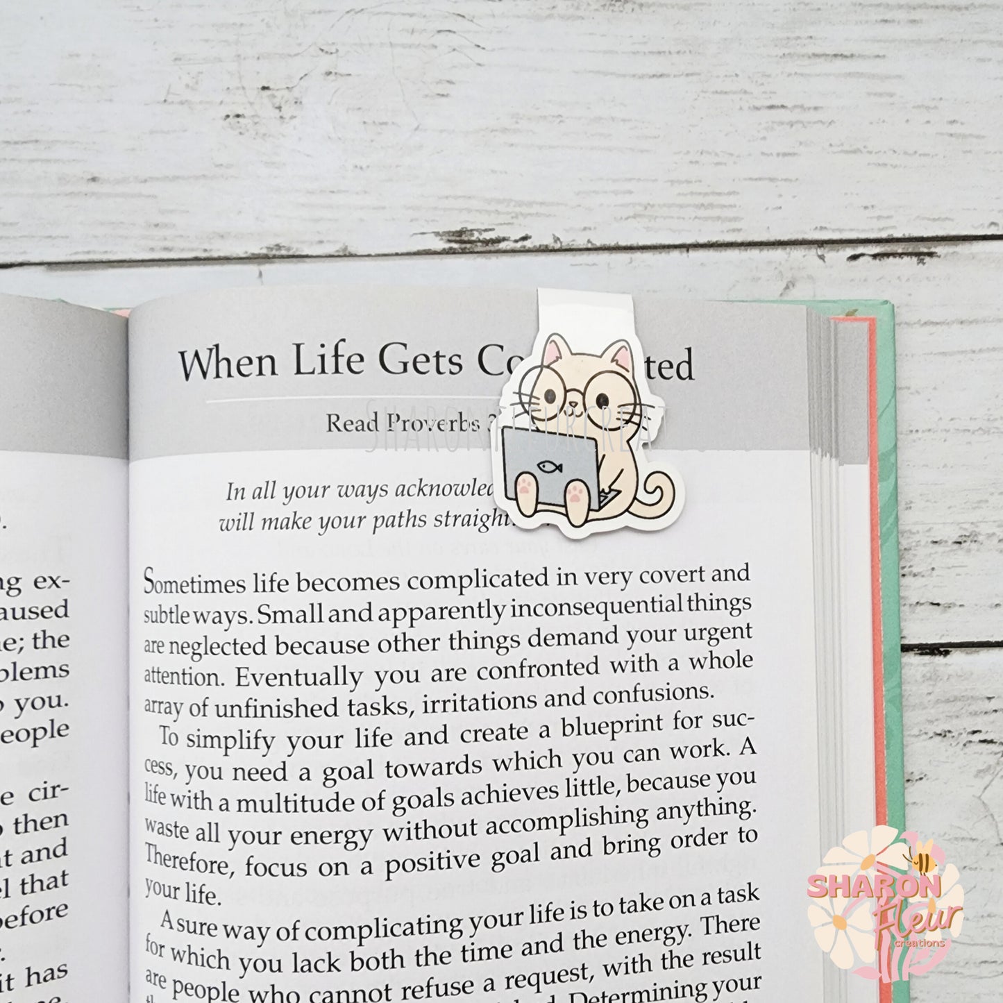 Cat Laptop Magnetic Bookmark
