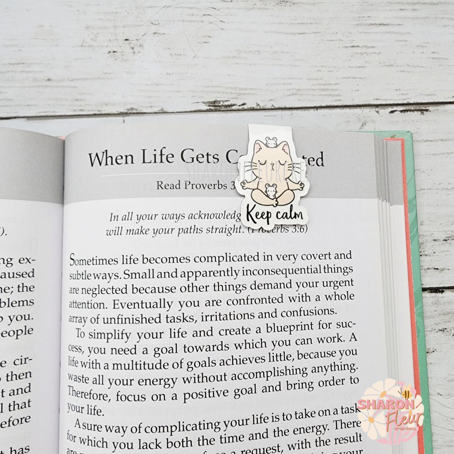 Cat Keep Calm Magnetic Bookmark