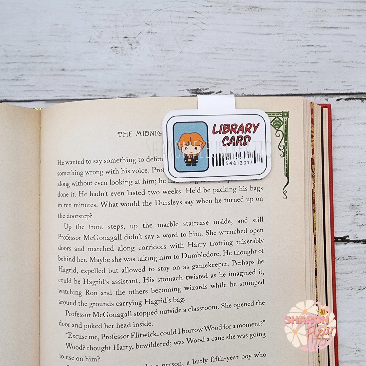 Ron Library Card Magnetic Bookmark