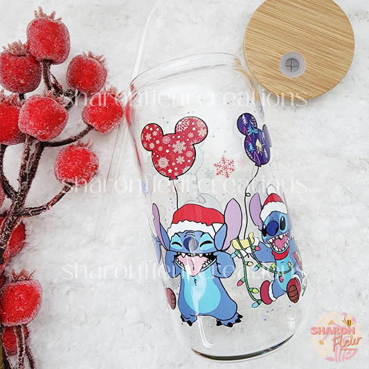 Blue Alien Glass Cup