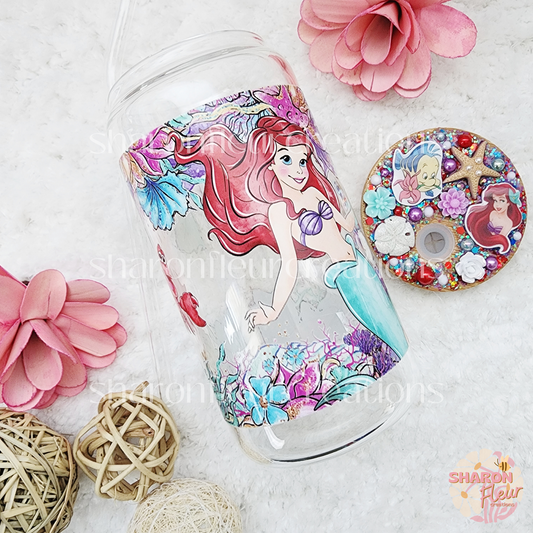Little Mermaid Glass Cup