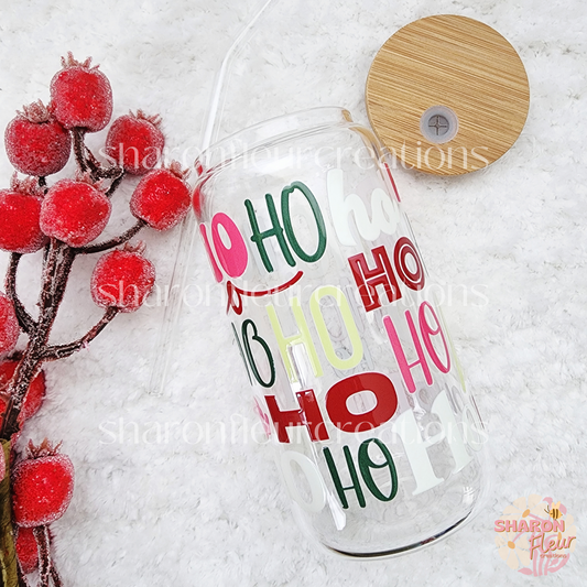 Ho Ho Ho Glass Cup