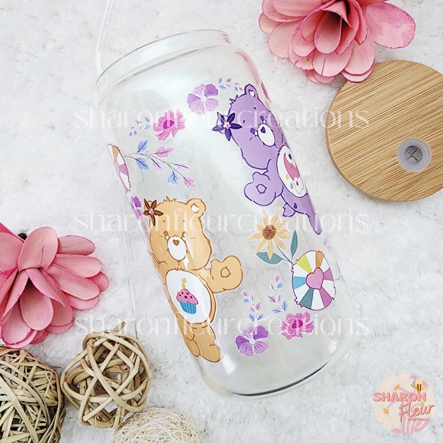 Cute Bears Glass Cup