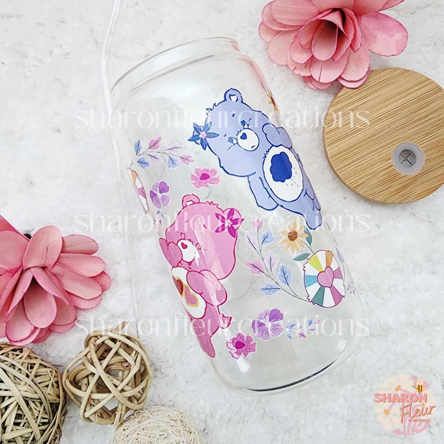 Cute Bears Glass Cup