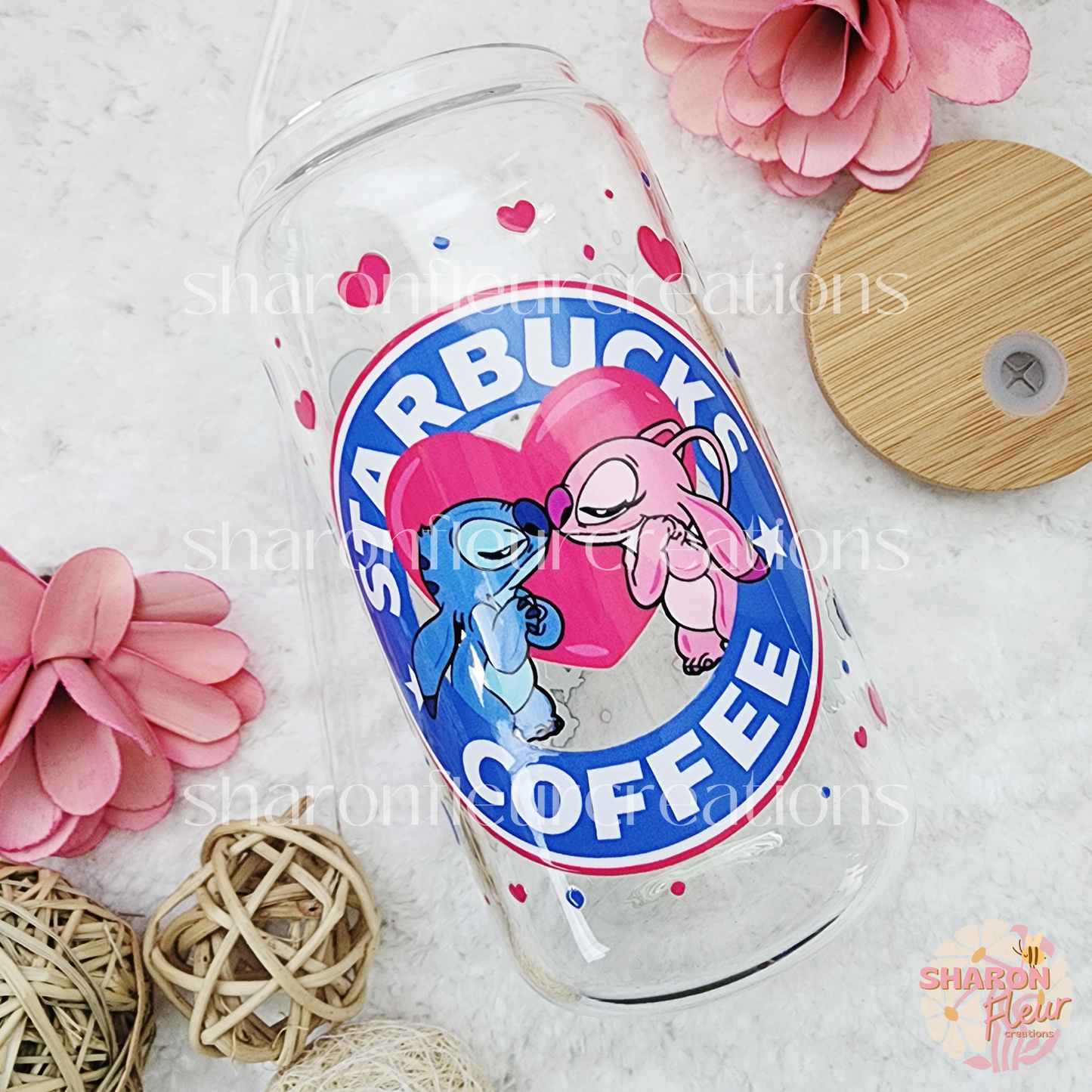 Blue Alien and Pink Alien SB Coffee Glass Cup