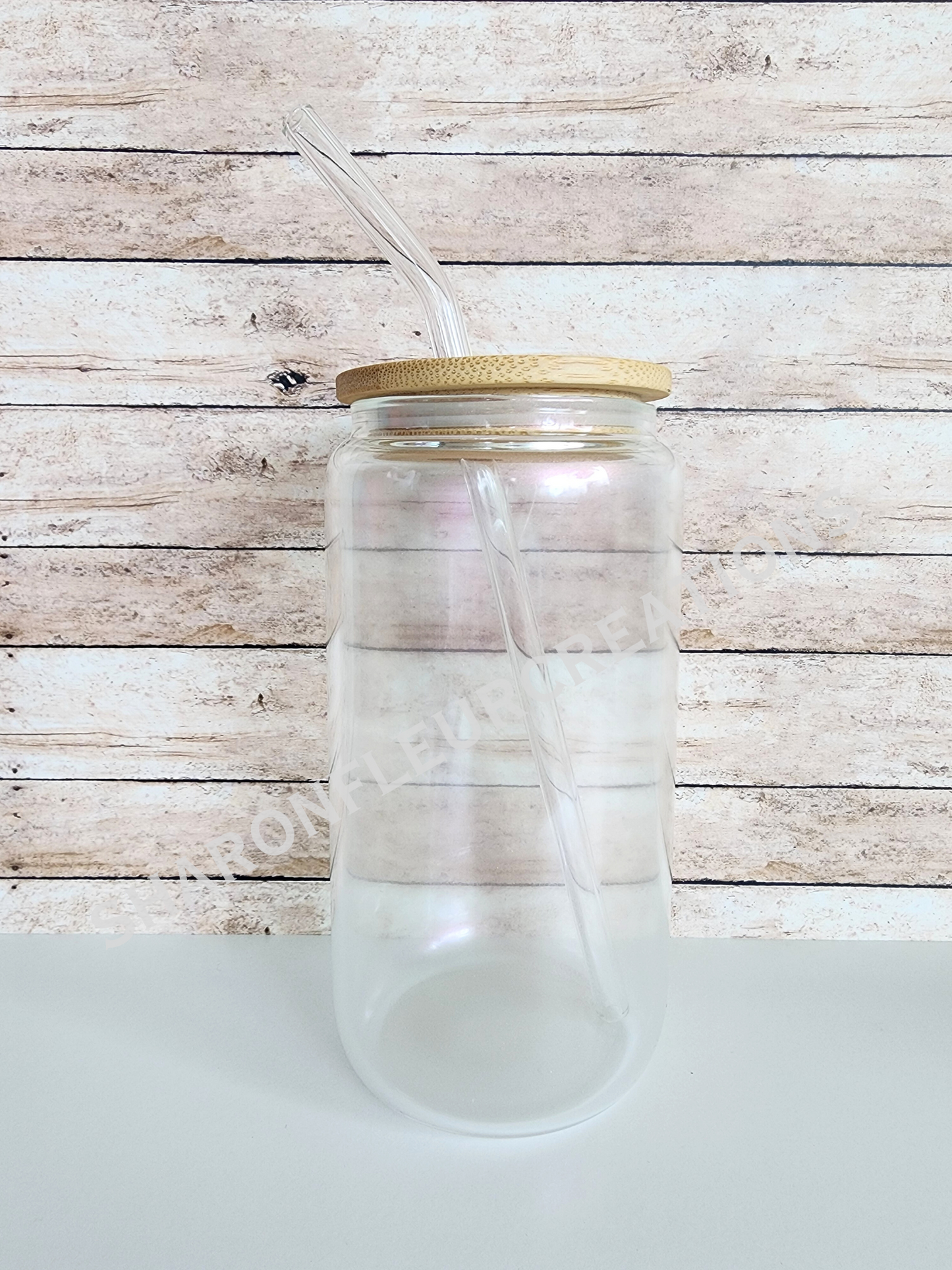16oz Glass Shimmer Cup