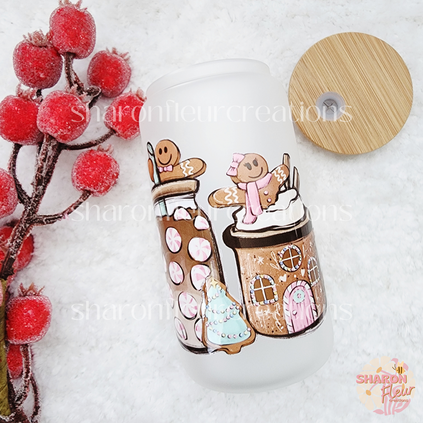 Gingerbread Glass Cup