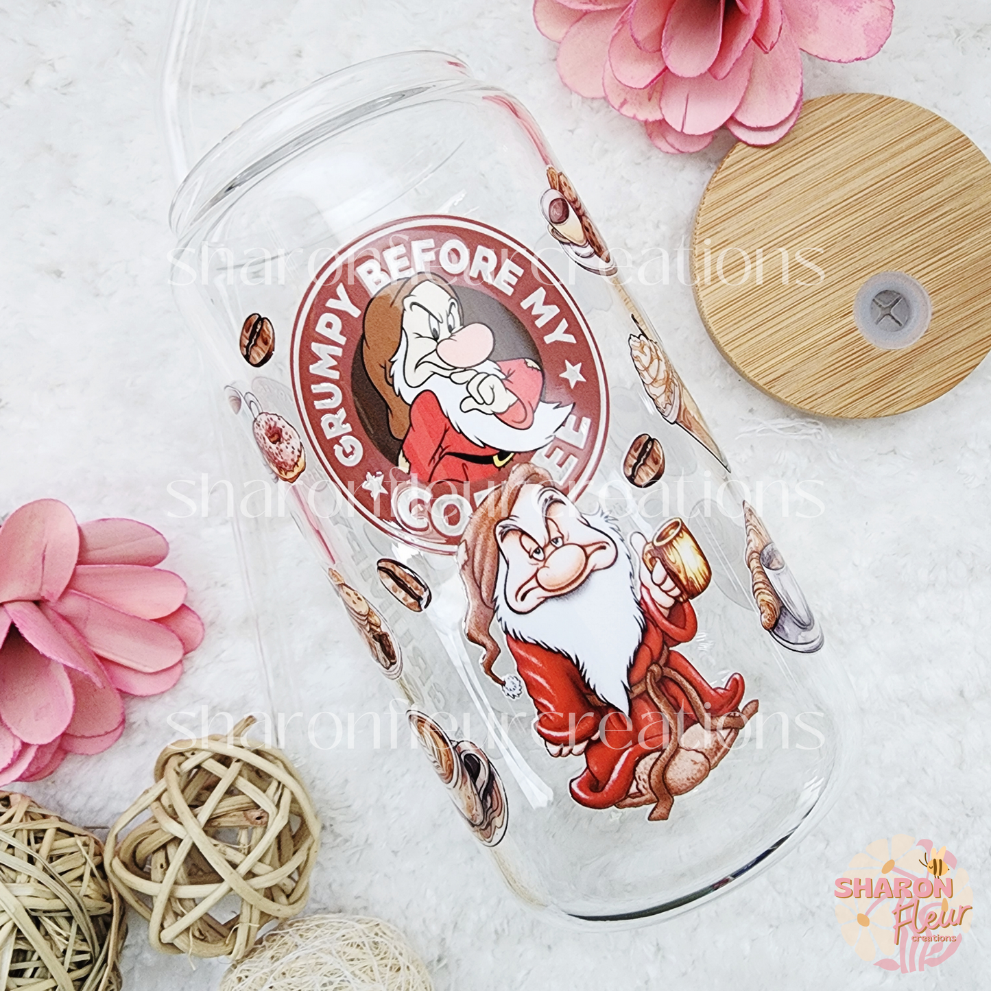 Grumpy SB Coffee Glass Cup