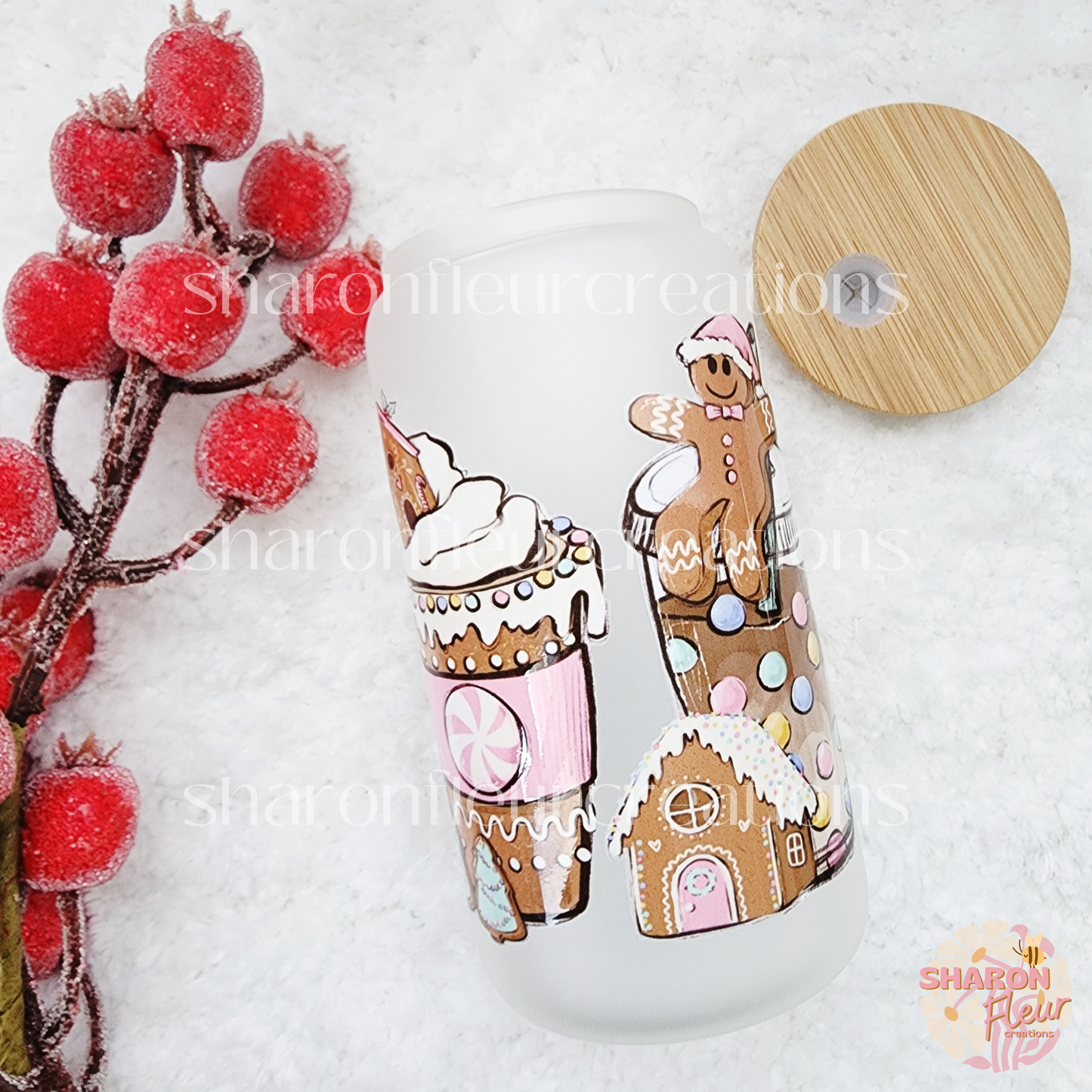 Gingerbread Glass Cup
