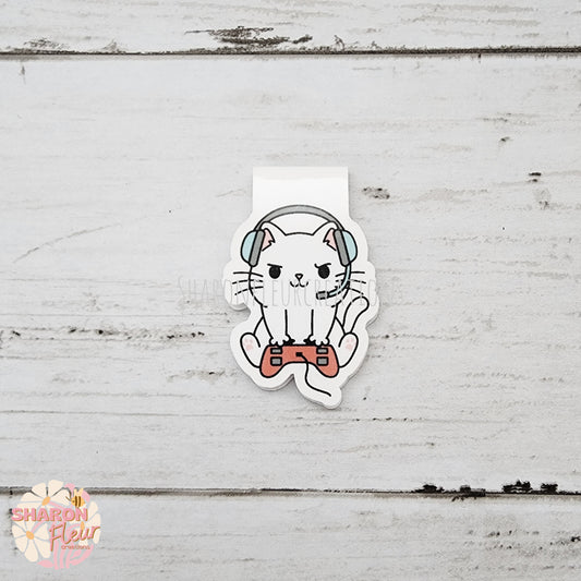 Cat Gaming Magnetic Bookmark