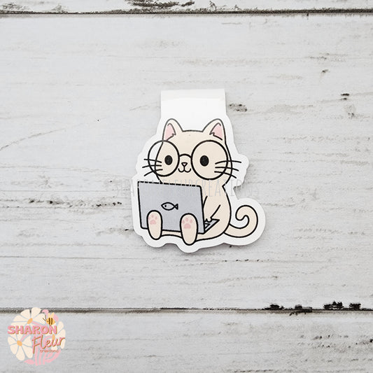 Cat Laptop Magnetic Bookmark