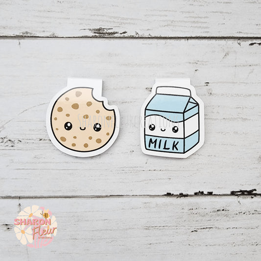 Cookie and Milk Magnetic Bookmark