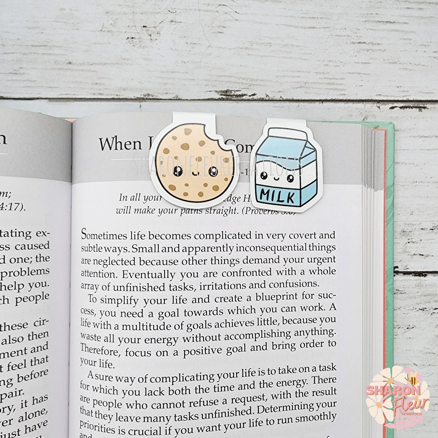 Cookie and Milk Magnetic Bookmark