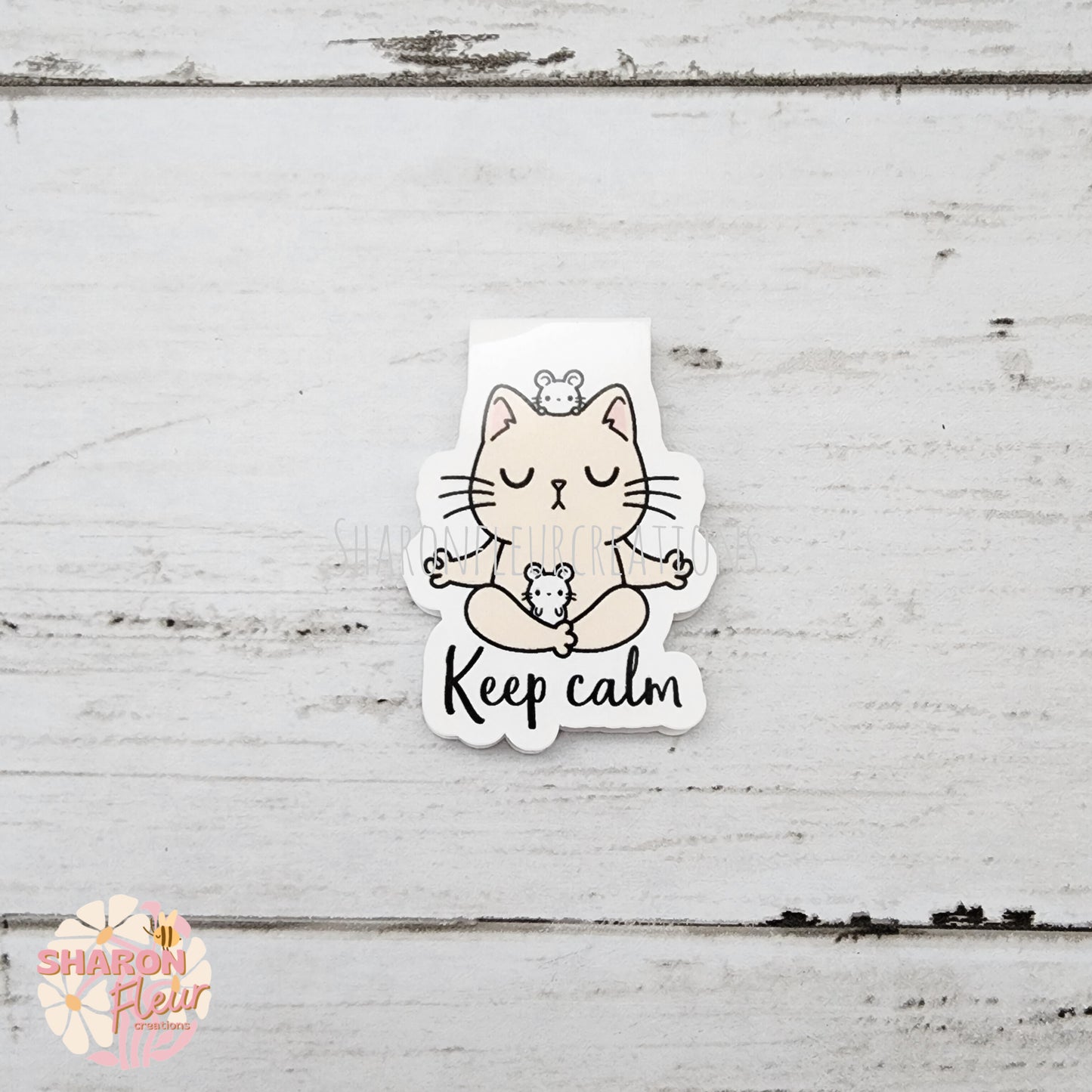 Cat Keep Calm Magnetic Bookmark