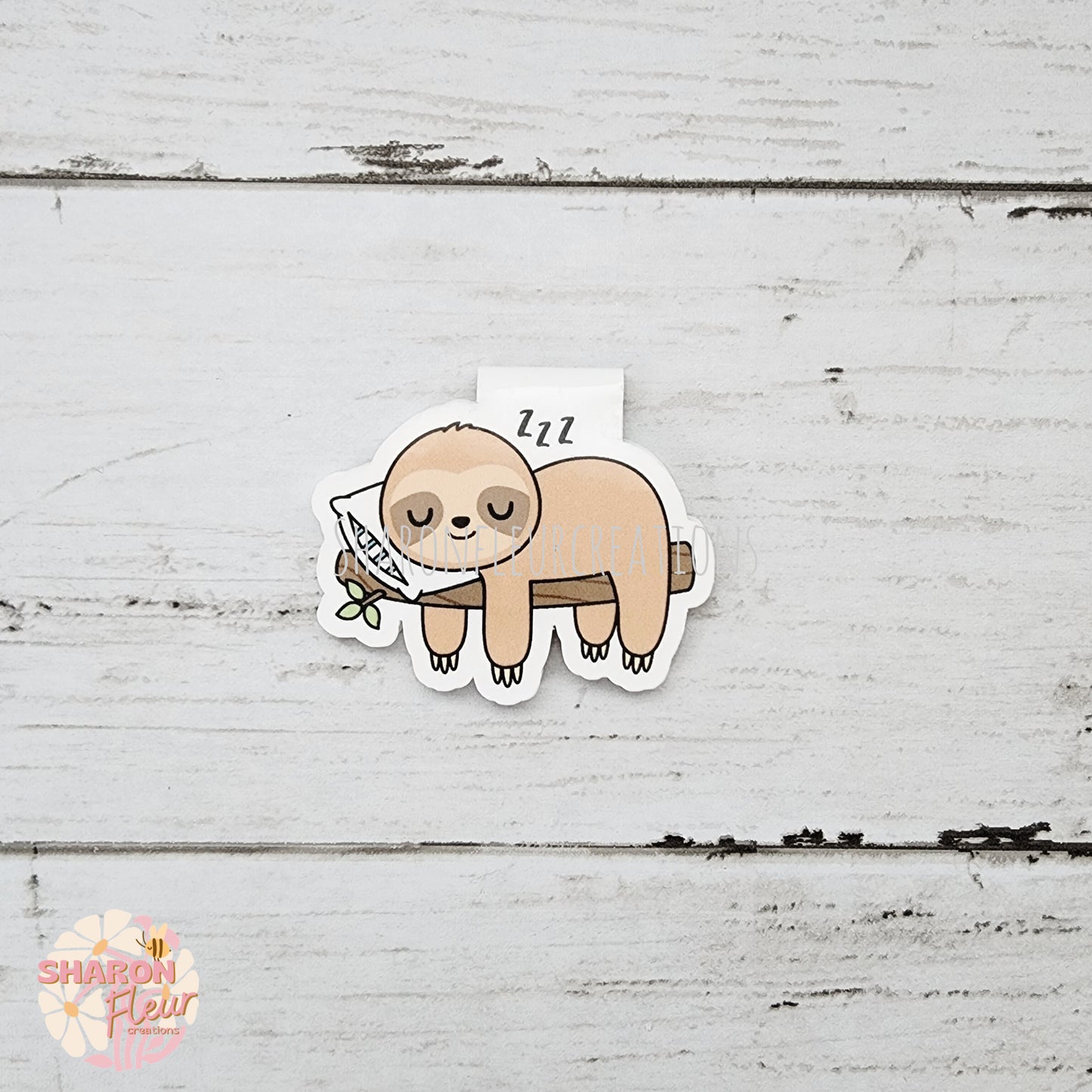 Sloth Sleeping on Branch Magnetic Bookmark