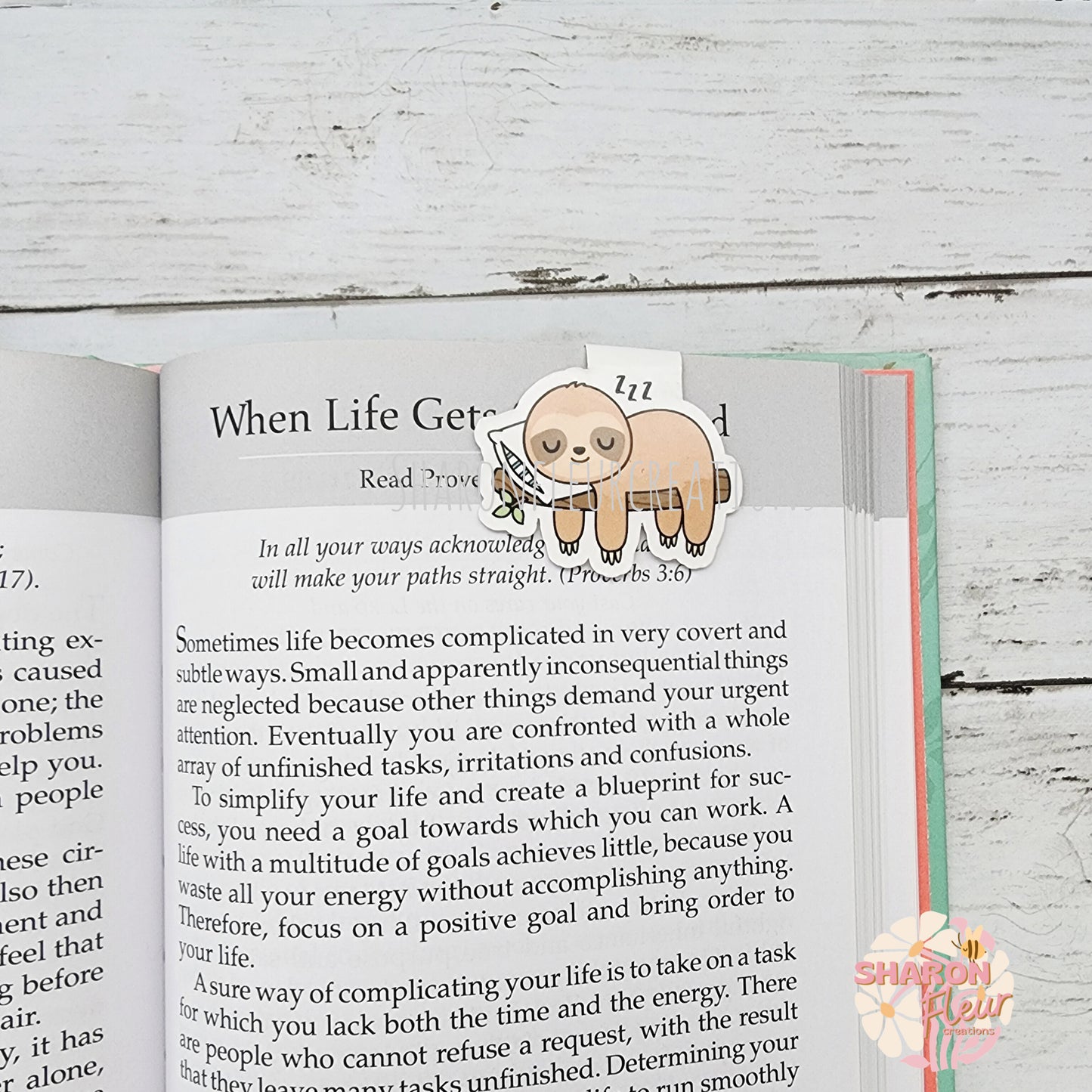 Sloth Sleeping on Branch Magnetic Bookmark