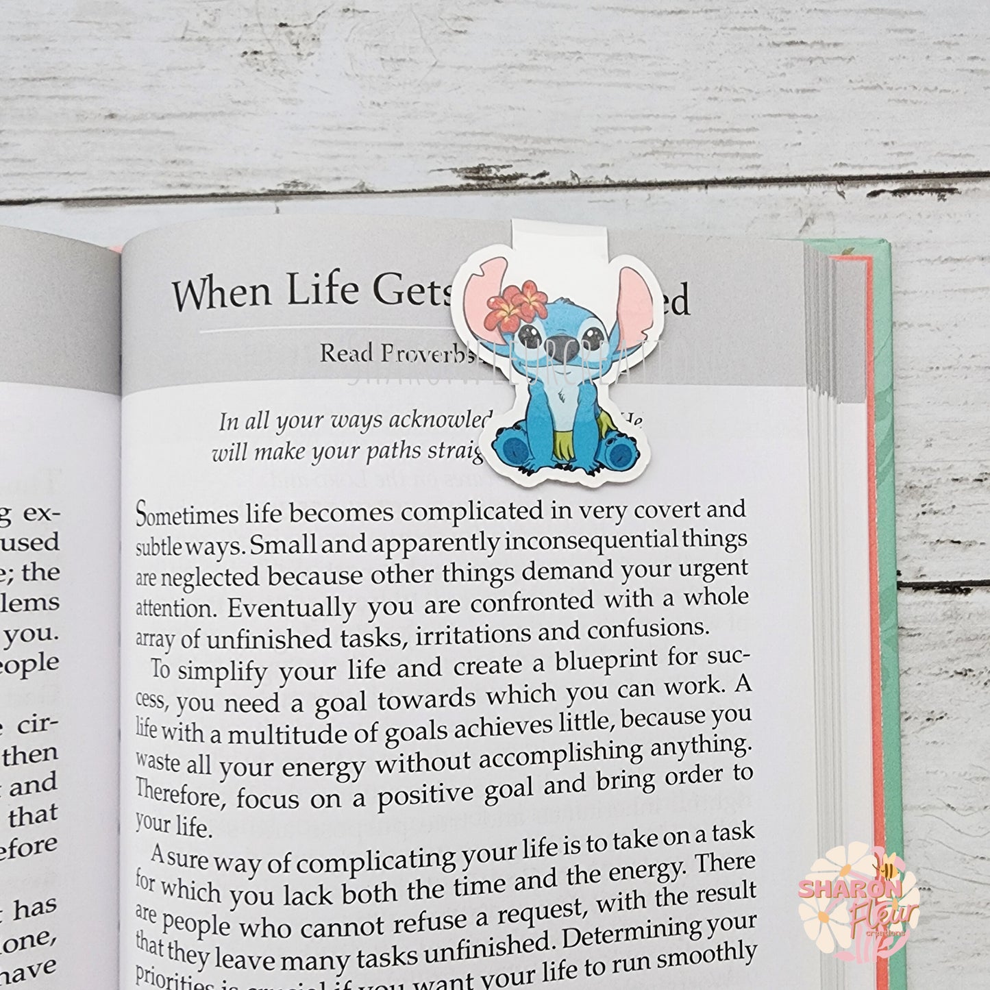 Stitch Flower Magnetic Bookmark